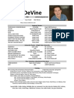 Ian DeVine Resume With Photo
