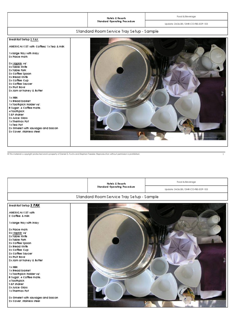 Standard Room Service Tray Setup Eating Behaviors Of Humans Food