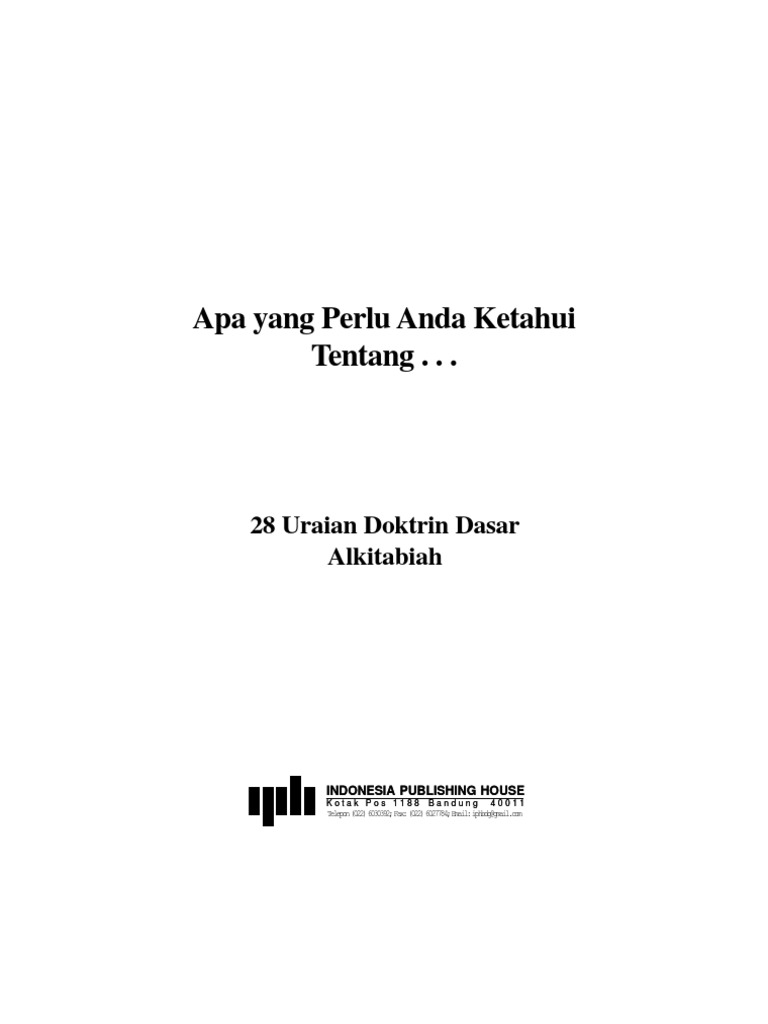 28 Doktrin Alkitab Gereja Masehi Advent Hari Ketujuh