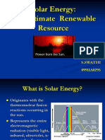 Solar Energy: The Ultimate Renewable Resource: S.Swathi 09911A0295