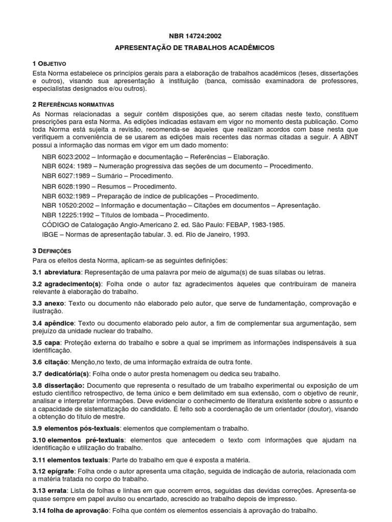 Normas ABNT para Trabalhos Acadêmicos | PDF | Citação | Comunicação escrita