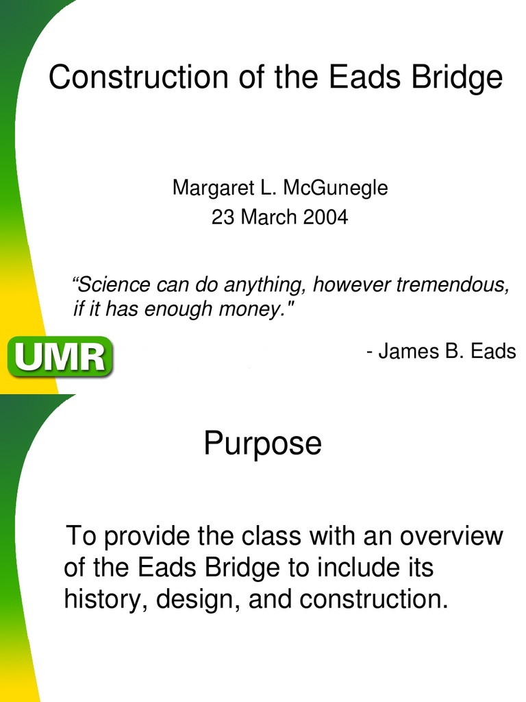 Construction of The Eads Bridge PDF Civil Engineering Industries