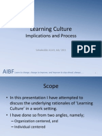 Learning Culture: Implications and Process