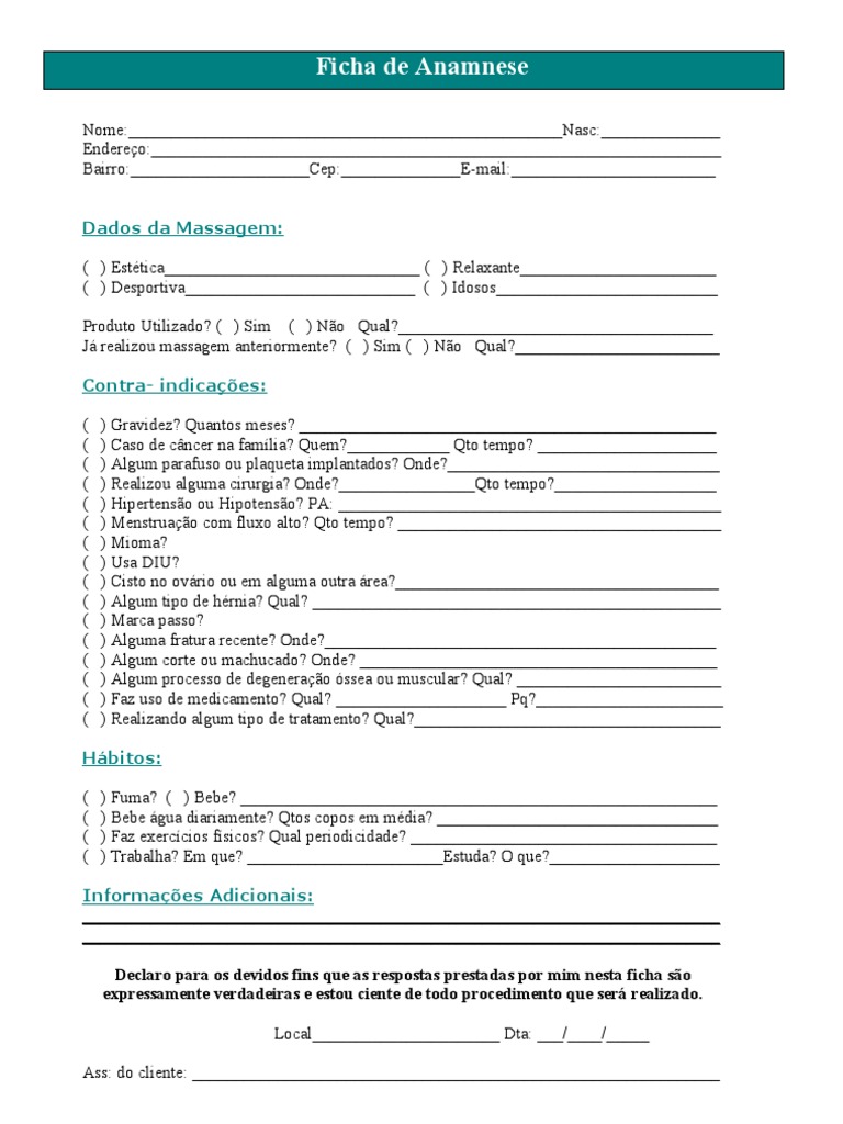 Ficha de Anamnese Massagem[1]