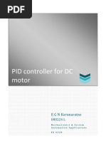 PID Controller For DC Motor: E G N Karunaratne