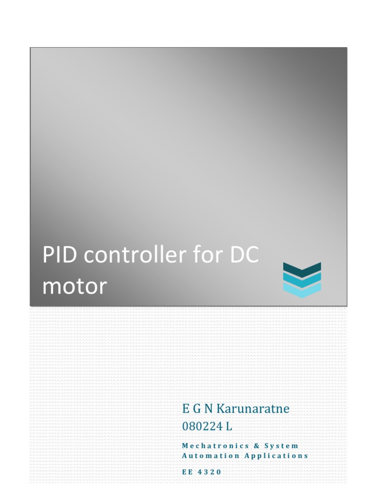 PID Controller for DC Motor Simulation | PDF | Parameter (Computer ...