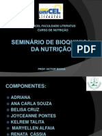 I SEMINÁRIO DE INTRODUÇÃO A NUTRIÇÃO