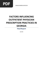 FACTORS INFLUENCINGOUTPATIENT PHYSICIANPRESCRIPTION PRACTICIES INGEORGIA