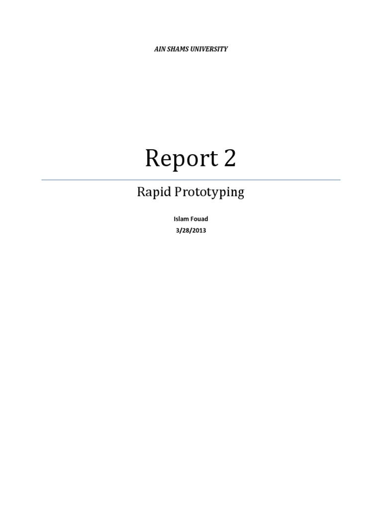 Rapid Prototyping 1 - W2 | PDF | Prototype | 3 D Printing