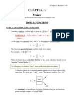 Review: Topic 1: Functions