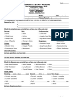 Medical History Form