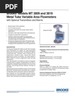 Brooks Rotameter Variable Area