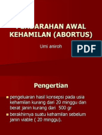 Perdarahan Awal Kehamilan (Abortus)