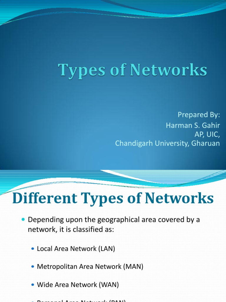presentation for types of network