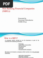 Non Banking Financial Companies (NBFCS) : Presented by Tej Pratap Vishwakarma PGDM Ii Year