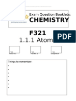 Chemistry F321: 1.1.1 Atoms