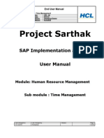 Sap HR Time Management End User Manual - Desbloqueado