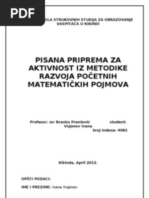 Upoznavanja pisana okoline iz metodike priprema