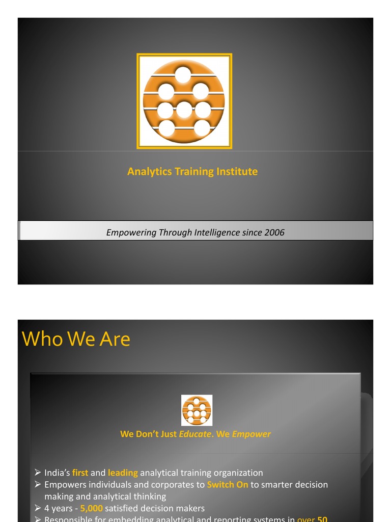 Analytics Training for Empowerment | PDF