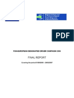 Final Report: Pan-European Designated Driver Campaign 2006