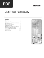 Unit 7: Web Part Security