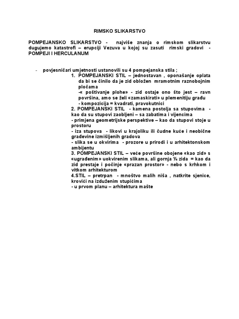 Rimsko Slikarstvo | PDF