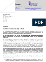 Bringing Forward A New Castlebrae School - Joint Letter From Sheila Gilmore MP and Kezia Dugdale MSP