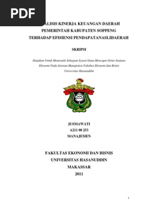 Analisis Kinerja Keuangan Daerah