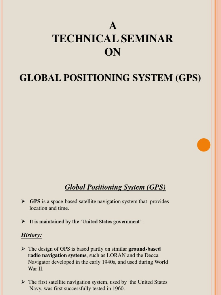 Overview of Global Positioning System | PDF | Global Positioning System ...