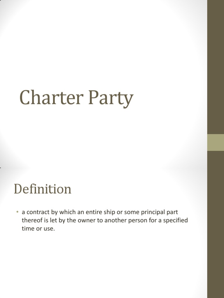 charter party case study
