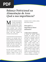 Artigos - Balanço Nutricional