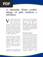 Artigos - Fome Oculta em Animais Silvestres e Exóticos