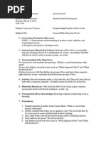 Download Lesson Plan - Rhyming Words by GRACECREECH SN133622772 doc pdf