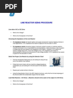 Line Reactor Sizing Procedure