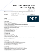 RBAC 61 licenças pilotos