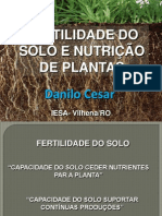 Fertilidade Do Solo - Aula 01 - Prof Danilo Cesar