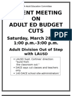 Adult Ed Meeting 3-28-09