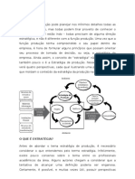 ESTRATEGIA E ANALISE DE PRODUÇÃO