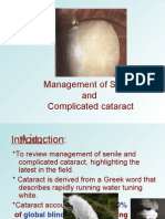 Management of Senile and Complicated Cataract
