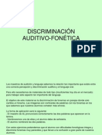 DISCRIMINACION AUDITIVO FONETICA