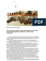 INIUCIO PANELAS Conheça tipos de panelas