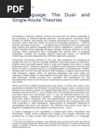 Download On Language The Dual- and Single-Route Theories  by Voog SN13366845 doc pdf