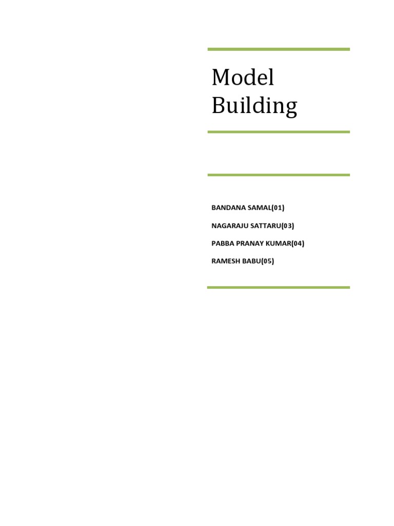 Model Building | PDF | Errors And Residuals | Linear Regression