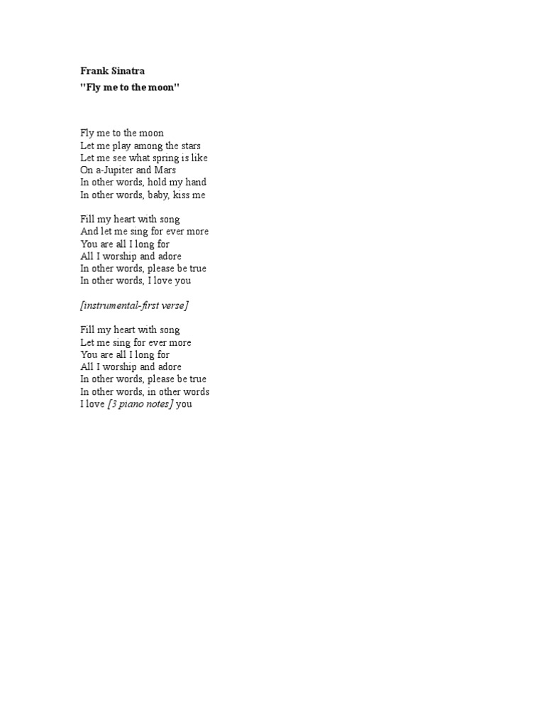 Frank SinatraFly Me To The Moon PDF