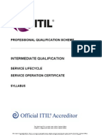 The ITIL Intermediate Qualification Service Operation Certificate Syllabus v5.4