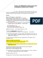 Elaboracion de Referencias y Citas Segun Las Normas de La American Psychological Association APA