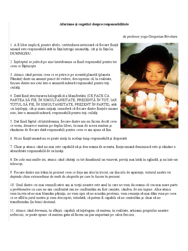 Aforisme Si CugetÄri Despre Responsabilitate