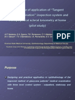 Tangent Screen Examination Tonometer Diaton For Home Use - Pilot Study