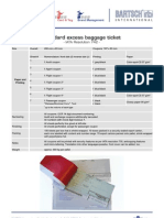 Standard Excess Baggage Ticket: - IATA Resolution 742