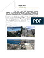 Clasificación y características de presas de hormigón, tierra y piedra